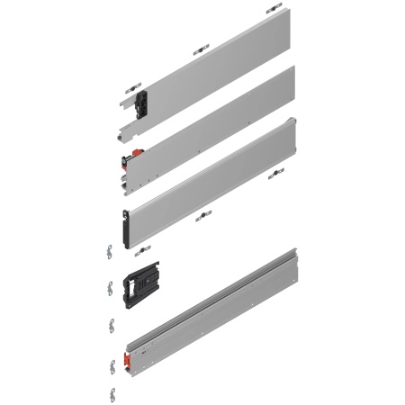 REVEGO duo - sina de glisare tip pocket set, NL=750 mm, stanga