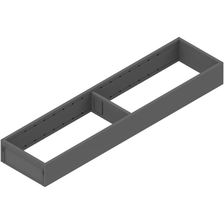 AMBIA-LINE Cadru de egalizare, pt LEGRABOX Sertar, Otel, NL=500 mm, Latime=118 mm, pt grosime perete lateral corp 18/19 mm, gri-orion mat
