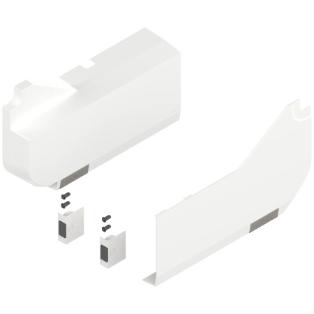 Capac acoperire cu comutator pt AVENTOS HL, dreapta+stanga, montaj in cant, pentru SERVO-DRIVE, alb-matase/inox