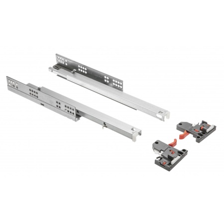 Glisiera sub sertar cu amortizare si extensie totala 450 mm, reglaj 3D, pal 18 mm
