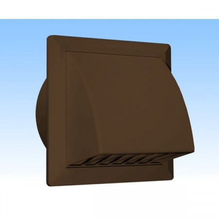Grila ventilatie cu supapa de inchidere pentru fatada maro140x140-125mm