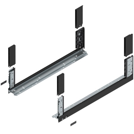 Laterala sertar LEGRABOX C 177 mm, NL=650 mm, dr+stg, free, negru-carbon mat