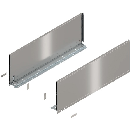 Laterala sertar LEGRABOX F 241 mm, NL=650 mm, dr+stg, pure, inox periat-lacuit