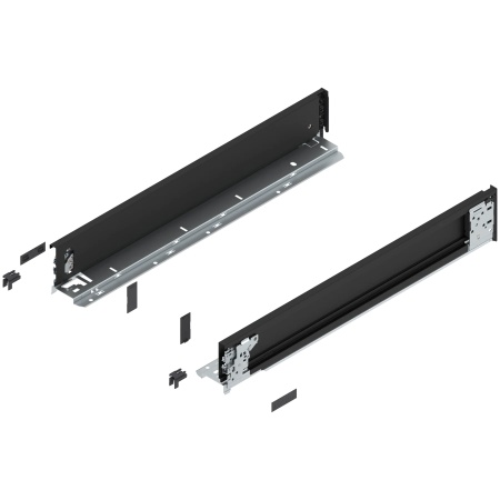 Laterala sertar LEGRABOX interior M 90.5 mm, NL=550 mm, dr+stg, pure, negru-carbon mat