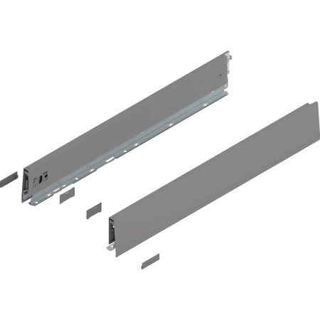 Laterala sertar MERIVOBOX M 600mm, dr+stg gri indiu mat, (91mm)