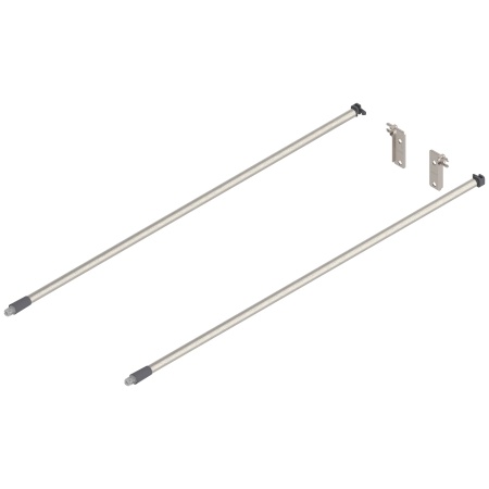 Lonjeron sertar MOVENTO/TANDEM, stanga/dreapta, lungime 600mm, culoare eloxat inox/gri praf