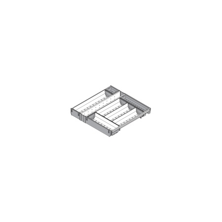 ORGA-LINE, Set casete TANDEMBOX, NL=450mm, KB=550mm inox-periat/gri inchis