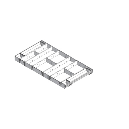 ORGA-LINE, Set combinat TANDEMBOX, NL=500mm, KB=1000mm inox-periat/gri inchis