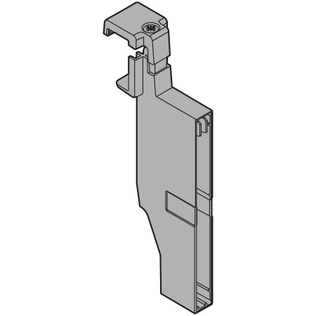 Piesa prindere pt separator transversal pt TANDEMBOX antaro, extragere cu front inalt, Inaltime C, culoare gri-aluminiu ORGA-LINE Z40C0002Z QU-AUF 100 WGR