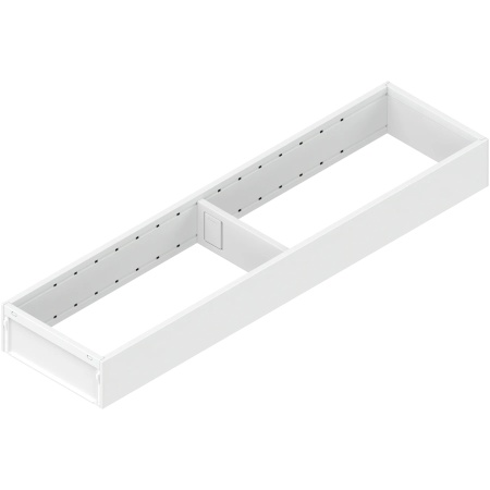 AMBIA-LINE Cadru de egalizare, pt LEGRABOX Sertar, Otel, NL=500 mm, Latime=124 mm, pt grosime perete lateral corp 15/16 mm, alb-matase mat