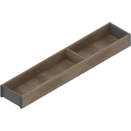 AMBIA-LINE Rama, pt LEGRABOX/MERIVOBOX Sertar, Design de lemn, NL=550 mm, Latime=100 mm, Stejar Nebr./gri-orion