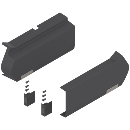 Capac acoperire pt mecanism ridicare AVENTOS HF, montaj in cant, dreapta+stanga, pt SERVO-DRIVE, gri-inchis/inox-g