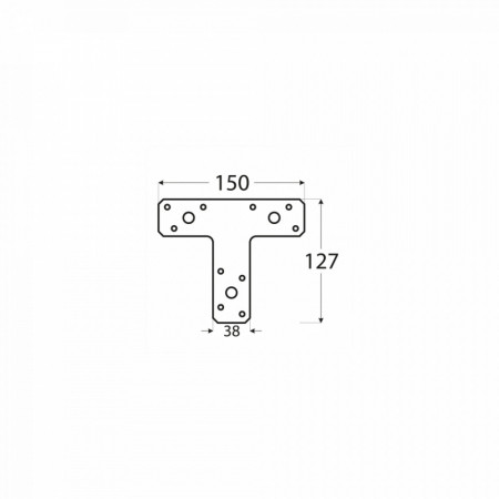 Conector tip T 150x127x38x2mm