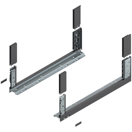 Laterala sertar LEGRABOX C 177 mm, NL=600 mm, dr+stg, free, gri-orion mat