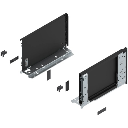 Laterala sertar LEGRABOX interior C 177 mm, NL=270 mm, dr+stg, pure, negru-carbon mat