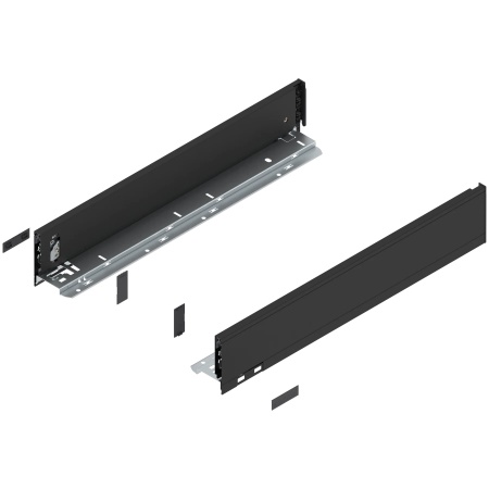 Laterala sertar LEGRABOX M 500 mm, dr+stg, negru carbon mat (M=90,3mm) 770M5002S Z R+L V1 CS-M