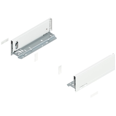 Laterala sertar LEGRABOX M 90.5 mm, NL=270 mm, dr+stg, pure, alb-matase mat