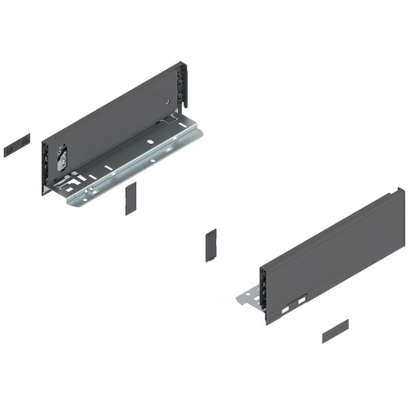 Laterala sertar LEGRABOX M 90.5 mm, NL=270 mm, dr+stg, pure, gri-orion mat