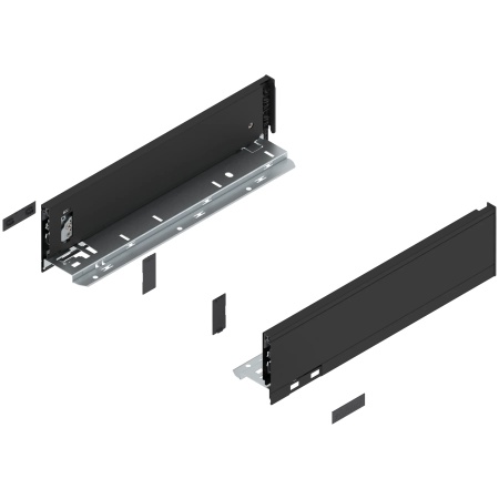 Laterala sertar LEGRABOX M 90.5 mm, NL=350 mm, dr+stg, pure, negru-carbon mat