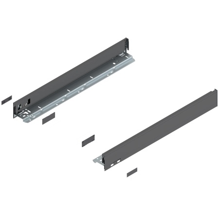 Laterala sertar LEGRABOX N 66.5 mm, NL=550 mm, dr+stg, pure, gri-orion mat
