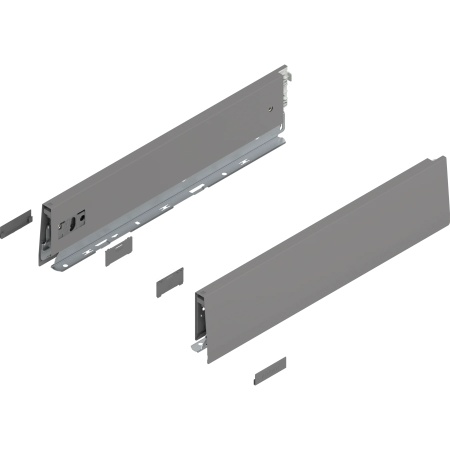 Laterala sertar MERIVOBOX M 400mm, dr+stg gri indiu mat, (91mm)