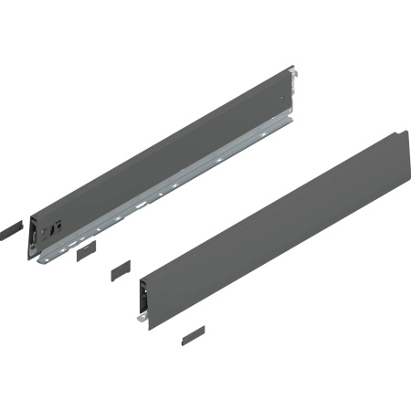 Laterala sertar MERIVOBOX M 600mm, dr+stg, gri-orion, (91mm) new