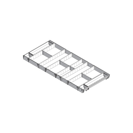 ORGA-LINE, Set combinat TANDEMBOX, NL=500mm, KB=1200mm inox-periat/gri inchis (ocupare completa)