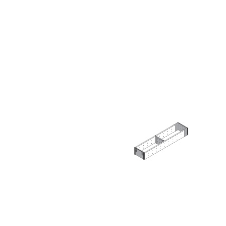 ORGA-LINE, Set compartimentare sertar lemn, NL=500mm, latime=108mm, inox-periat/gri inchis