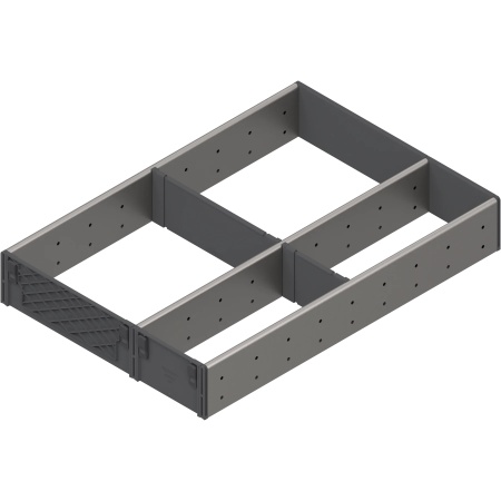 ORGA-LINE, Set compartimentare TANDEMBOX, NL=450mm, latime=291mm inox-periat/gri inchis