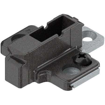 Placuta balama CLIP, in cruce, inaltare 9mm, zinc, din 2 piese+ negru onix 175H9190