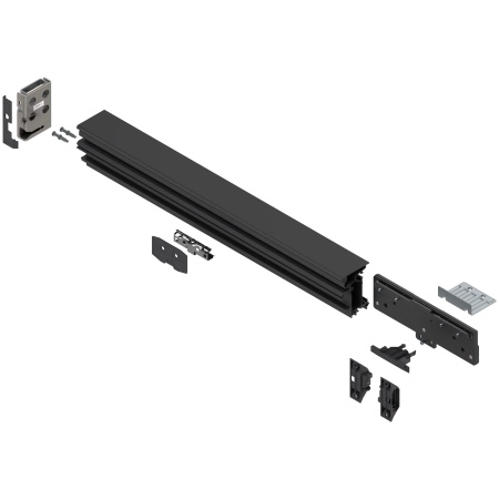 REVEGO duo - Prelungitor sina pentru mecanism de glisare set, Lungime 642 mm, pentru latime interioara corp 700 mm, dreapta, negru