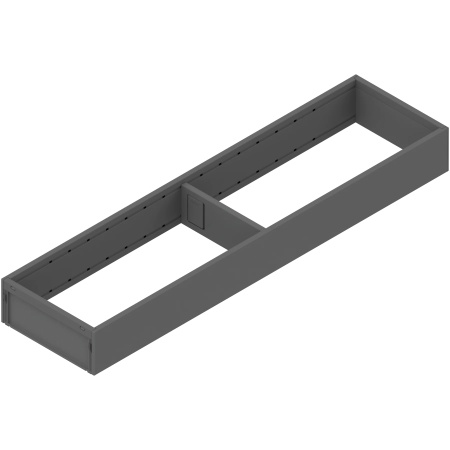 AMBIA-LINE Cadru de egalizare, pt LEGRABOX Sertar, Otel, NL=500 mm, Latime=124 mm, pt grosime perete lateral corp 15/16 mm, gri-orion mat