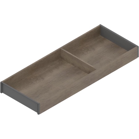 AMBIA-LINE Rama, pt LEGRABOX/MERIVOBOX Sertar, Design de lemn, NL=550 mm, Latime=200 mm, Stejar Nebr./gri-orion
