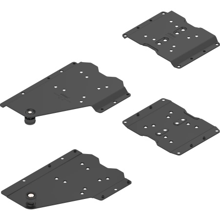 Conector tip pocket set, pentru aplicaţie fără plintă , pentru Grosime laterală pocket 18 până la 19 mm, Oţel, de prins cu şurub