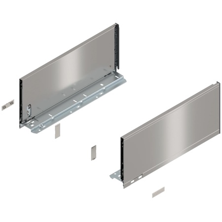 Laterala sertar LEGRABOX C 177 mm, NL=400 mm, dr+stg, pure, inox periat-lacuit