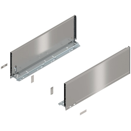 Laterala sertar LEGRABOX C 177 mm, NL=500 mm, dr+stg, pure, inox periat-lacuit