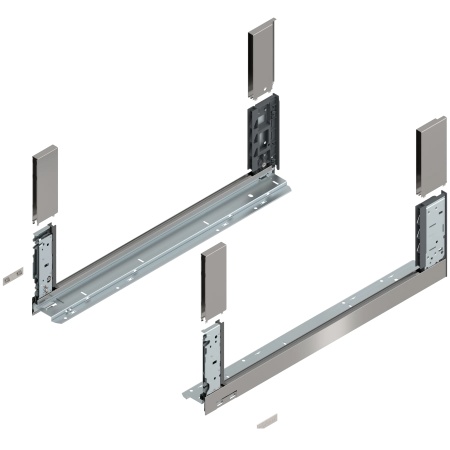 Laterala sertar LEGRABOX C 177 mm, NL=600 mm, dr+stg, free, inox periat-lacuit