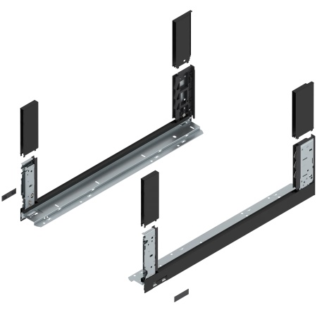 Laterala sertar LEGRABOX C 177 mm, NL=600 mm, dr+stg, free, negru-carbon mat