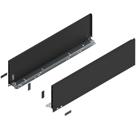 Laterala sertar LEGRABOX C 177 mm, NL=650 mm, dr+stg, pure, negru-carbon mat