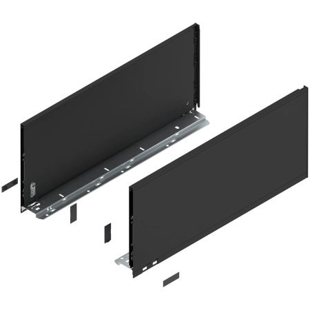 Laterala sertar LEGRABOX F 241 mm, NL=550 mm, dr+stg, pure, negru-carbon mat