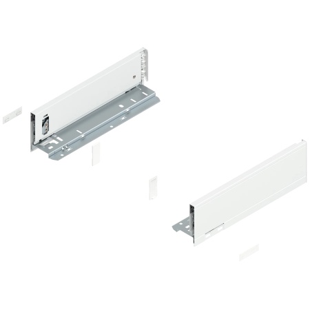 Laterala sertar LEGRABOX M 90.5 mm, NL=300 mm, dr+stg, pure, alb-matase mat