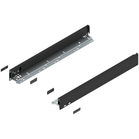 Laterala sertar LEGRABOX N 66.5 mm, NL=550 mm, dr+stg, pure, negru-carbon mat