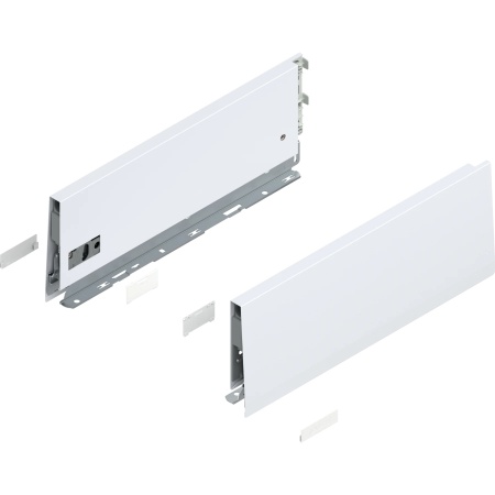 Laterala sertar MERIVOBOX K 350mm, dr+stg, alb matase, (129mm)