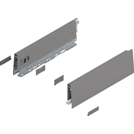 Laterala sertar MERIVOBOX M 300mm, dr+stg, gri-indiu mat, (91mm)
