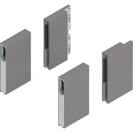 MERIVOBOX BOXCOVER, inaltime E, fata/spate, dreapta+stanga, gri indiu mat
