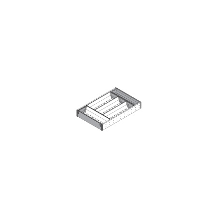 ORGA-LINE, Set casete TANDEMBOX, NL=450mm, latime=282mm, pentru SPACE CORNER, inox-periat/gri inchis