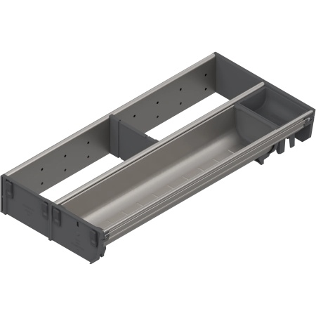 ORGA-LINE, Set combinat TANDEMBOX, NL=450mm, KB=350mm, latime=200mm inox-periat/gri inchis
