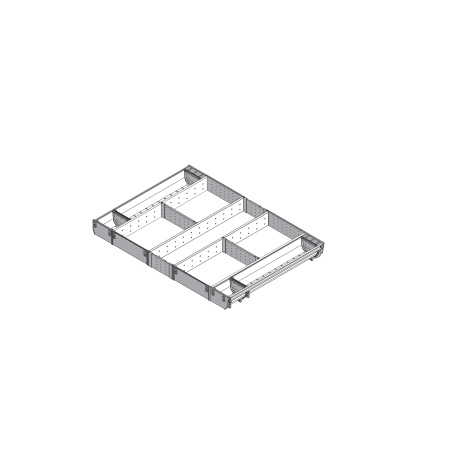 ORGA-LINE, Set combinat TANDEMBOX, NL=500mm, KB=800mm inox-periat/gri inchis (ocupare completa)