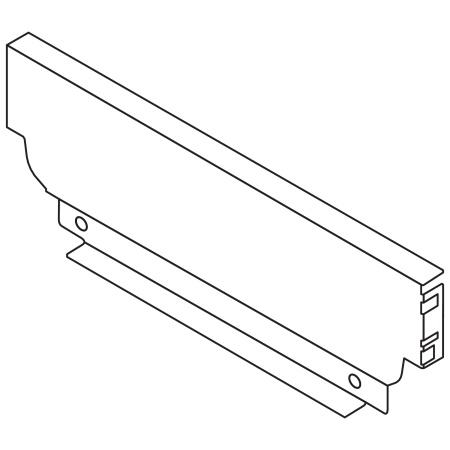 Perete posterior TANDEMBOX, otel, M, H=96.5mm, LW=362.5-363.4mm, culoare gri aluminiu R9006