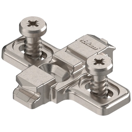 Placuta balama CLIP, in cruce, inaltare 0mm, zinc, euro-suruburi premontate, 175L8100